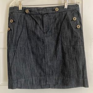 Tommy Hilfiger clover button denim skirt